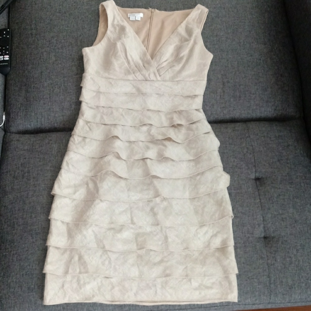 Formal Gold shimmer multiple layer dress